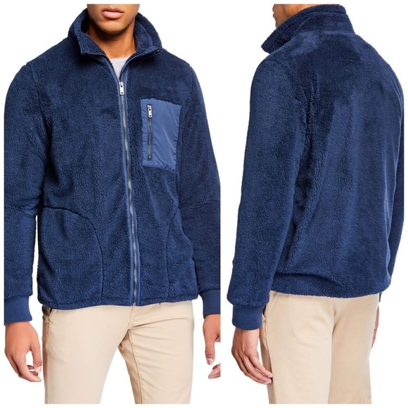 UGG Other - UGG Men's Lucas Sherpa Zip-Front Jacket Navy Large